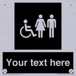 Custom information: black panel disabled female and male